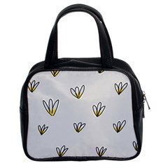 Pattern Leaves Daisies Print Classic Handbag (two Sides) by Cemarart