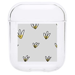 Pattern Leaves Daisies Print Hard Pc Airpods 1/2 Case by Cemarart