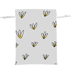 Pattern Leaves Daisies Print Lightweight Drawstring Pouch (xl) by Cemarart