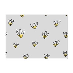 Pattern Leaves Daisies Print Crystal Sticker (a4) by Cemarart