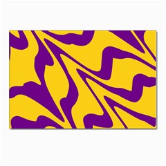 Waves Pattern Lines Wiggly Postcard 4 x 6  (pkg Of 10) by Cemarart