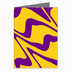 Waves Pattern Lines Wiggly Greeting Card by Cemarart