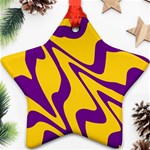 Waves Pattern Lines Wiggly Star Ornament (Two Sides) Front