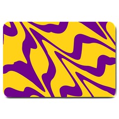 Waves Pattern Lines Wiggly Large Doormat by Cemarart