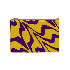 Waves Pattern Lines Wiggly Cosmetic Bag (medium) by Cemarart