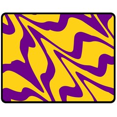 Waves Pattern Lines Wiggly Fleece Blanket (medium) by Cemarart