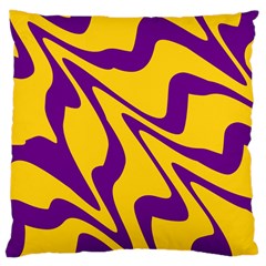 Waves Pattern Lines Wiggly Large Cushion Case (one Side) by Cemarart