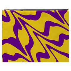 Waves Pattern Lines Wiggly Cosmetic Bag (xxxl) by Cemarart