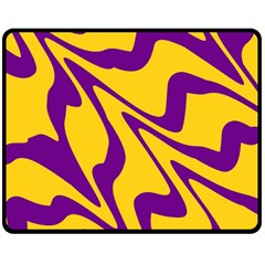 Waves Pattern Lines Wiggly Two Sides Fleece Blanket (medium) by Cemarart