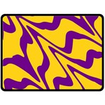 Waves Pattern Lines Wiggly Two Sides Fleece Blanket (Large) 80 x60  Blanket Front