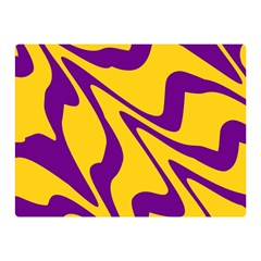 Waves Pattern Lines Wiggly Two Sides Premium Plush Fleece Blanket (mini) by Cemarart