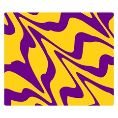 Waves Pattern Lines Wiggly Two Sides Premium Plush Fleece Blanket (small) by Cemarart