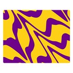 Waves Pattern Lines Wiggly Two Sides Premium Plush Fleece Blanket (Large) 80 x60  Blanket Back