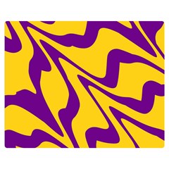 Waves Pattern Lines Wiggly Premium Plush Fleece Blanket (medium) by Cemarart