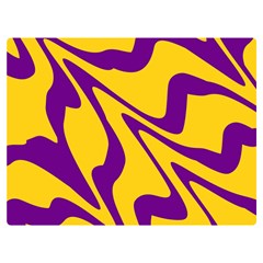 Waves Pattern Lines Wiggly Premium Plush Fleece Blanket (extra Small) by Cemarart