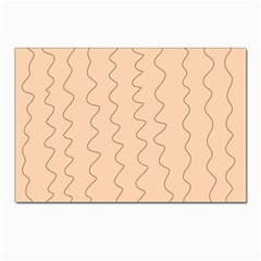 Lines Pattern Wiggly Minimal Print Postcard 4 x 6  (pkg Of 10) by Cemarart