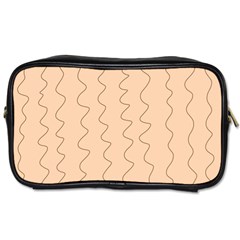 Lines Pattern Wiggly Minimal Print Toiletries Bag (two Sides) by Cemarart