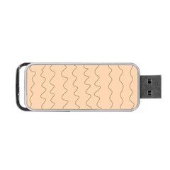 Lines Pattern Wiggly Minimal Print Portable Usb Flash (one Side) by Cemarart