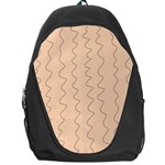 Lines Pattern Wiggly Minimal Print Backpack Bag Front