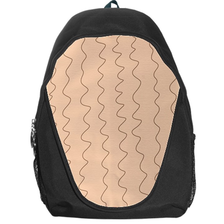 Lines Pattern Wiggly Minimal Print Backpack Bag