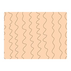 Lines Pattern Wiggly Minimal Print Two Sides Premium Plush Fleece Blanket (mini) by Cemarart