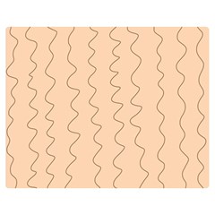 Lines Pattern Wiggly Minimal Print Two Sides Premium Plush Fleece Blanket (medium) by Cemarart