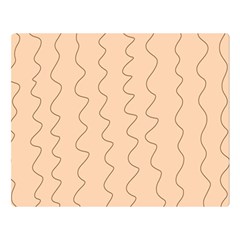 Lines Pattern Wiggly Minimal Print Two Sides Premium Plush Fleece Blanket (large) by Cemarart