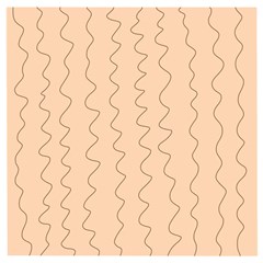 Lines Pattern Wiggly Minimal Print Wooden Puzzle Square by Cemarart