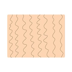 Lines Pattern Wiggly Minimal Print Premium Plush Fleece Blanket (mini) by Cemarart