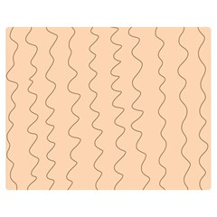 Lines Pattern Wiggly Minimal Print Premium Plush Fleece Blanket (medium) by Cemarart