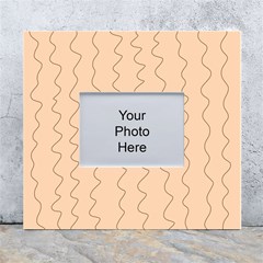 Lines Pattern Wiggly Minimal Print White Wall Photo Frame 5  X 7  by Cemarart