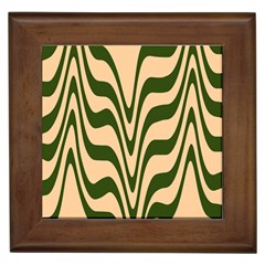 Swirl Pattern Abstract Marble Framed Tile by Cemarart