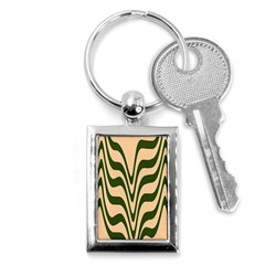 Swirl Pattern Abstract Marble Key Chain (rectangle) by Cemarart