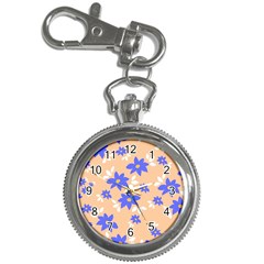 Flowers Pattern Floral Print Key Chain Watches by Cemarart