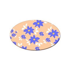 Flowers Pattern Floral Print Sticker (oval) by Cemarart