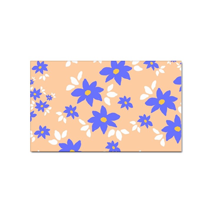 Flowers Pattern Floral Print Sticker Rectangular (10 pack)