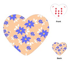 Flowers Pattern Floral Print Playing Cards Single Design (heart)