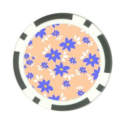 Flowers Pattern Floral Print Poker Chip Card Guard