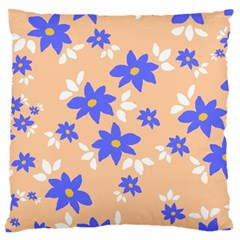 Flowers Pattern Floral Print Large Premium Plush Fleece Cushion Case (two Sides)