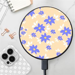 Flowers Pattern Floral Print Wireless Fast Charger(black) by Cemarart