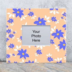 Flowers Pattern Floral Print White Wall Photo Frame 5  X 7  by Cemarart