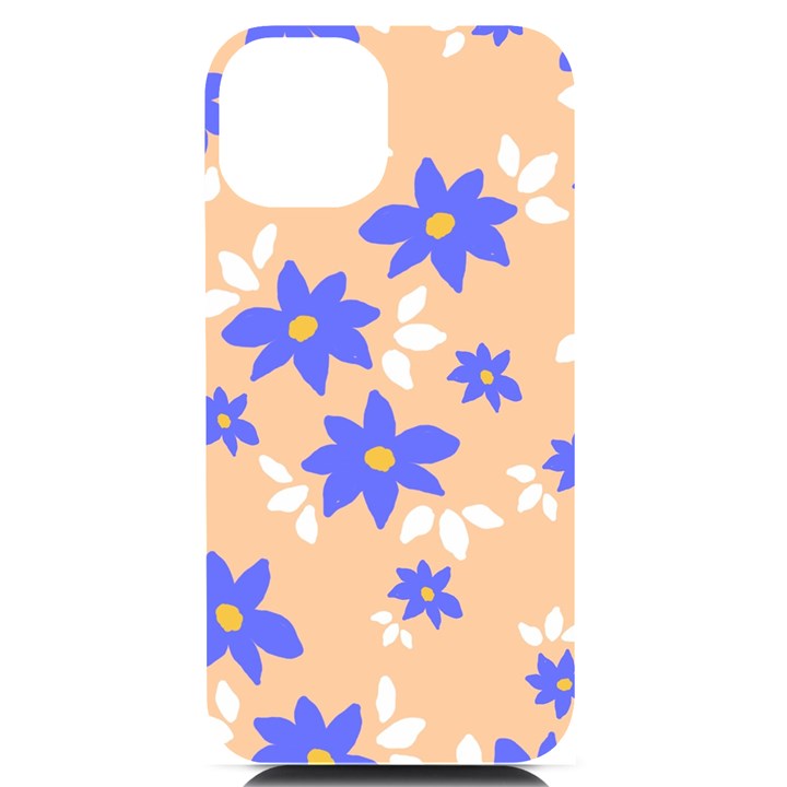 Flowers Pattern Floral Print iPhone 14 Black UV Print Case