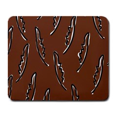 Feather Leaf Pattern Print Large Mousepad by Cemarart