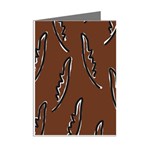 Feather Leaf Pattern Print Mini Greeting Cards (Pkg of 8) Right