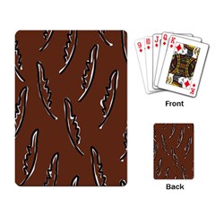 Feather Leaf Pattern Print Playing Cards Single Design (rectangle) by Cemarart