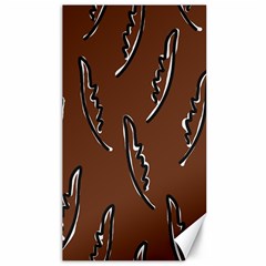 Feather Leaf Pattern Print Canvas 40  X 72  by Cemarart