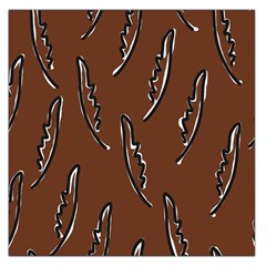 Feather Leaf Pattern Print Square Satin Scarf (36  X 36 ) by Cemarart