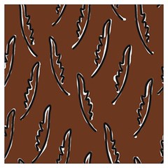 Feather Leaf Pattern Print Lightweight Scarf 