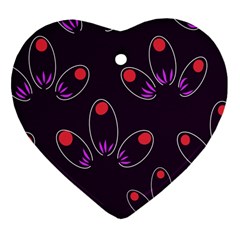 Pattern Petals Dots Print Seamless Ornament (heart) by Cemarart