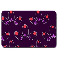 Pattern Petals Dots Print Seamless Large Doormat by Cemarart